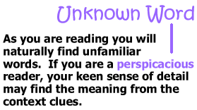 Identifying the unfamiliar words.