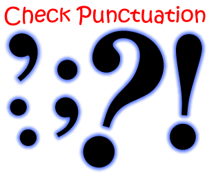 Examples of different types of punctuation.