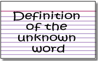 An image of a note card with a definition on it.